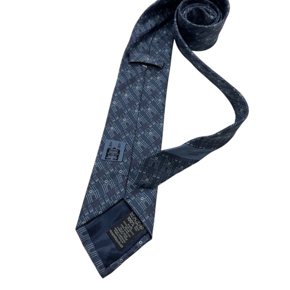 PINEDA COVALIN Blue/Gray Ayuntamiento Di Chihuahua Silk LUXURY Tie MEXICO - Picture 2 of 4
